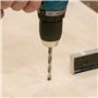 Lot de 5 forets hélicoïdaux extra longs de 2 à 5 mm - Foret hélicoïdal à bois long - 150 mm - Tige droite - Pour outils électriq
