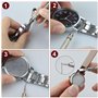 REBECASKYENS Outil d'horloger - Outils pour barrettes à ressort - Outil de retrait de barrettes à ressort - Poignée en acier ino