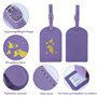 Lot de 5 étiquettes de bagage pour valise, passeport, avec boucle réglable, en polyuréthane, pour les voyages d'affaires, les vo