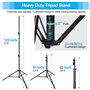 EMART 3 x 3 m Support de Fond Réglable, Système de Support de Toile de Fond avec 4 Pinces et Sac de Transport pour Studio Photo,