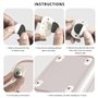 16 pièces de mini roulettes à billes en acier inoxydable blanc collé, roues universelles mobiles à billes silencieuses, roulette