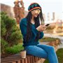 LSYYSL 1 long chapeau tressé, 1 paire de lunettes et 1 bracelet tressé, bonnet de perruque tressé noir, accessoires de déguiseme