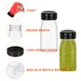 Paquet de 6 bouteilles de jus en plastique avec 1 étiquette de fruit, avec couvercles hermétiques pour le stockage de lait, smoo