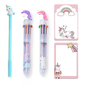 PFLYPF Lot de 3 stylos à bille dix couleurs