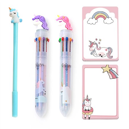 PFLYPF Lot de 3 stylos à bille dix couleurs