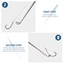 PFLYPF Lot de 2 extracteurs d'hameçons de pêche en acier inoxydable pour pêche en mer, pêche au rocher, etc.