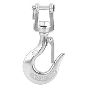Akozon Crochet de levage pivotant en acier inoxydable 304 avec accessoire de gréement de loquet(650 kg)
