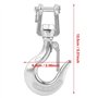 Akozon Crochet de levage pivotant en acier inoxydable 304 avec accessoire de gréement de loquet(650 kg)