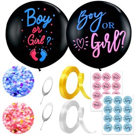 Lot de 2 ballons avec confettis