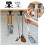 TIMJJG Support à crochets pour ustensiles de cuisine 2 pièces, crochet rotatif à 360 °, support à crochets suspendus, sans perça