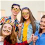 40Pcs Accessoires De Selfie De Bal, Accessoires De Photo De Fête d'anniversaire, Accessoires De Photo Noir Et Or pour Adultes En