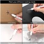 Lot de 8 marqueurs - 1 trousse - Marqueur à trou profond avec pointe de 20 mm - Convient pour bois, métal, mur, plastique, carto
