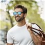 3pcs lunettes de soleil à clipser avec 3pcs sacs de lunettes de soleil noirs, clips de lunettes de soleil rétro flip, lentille d