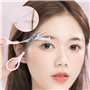 2PCS Ciseaux Sourcils et de Brosse, Ciseaux pour Tailler les Sourcils Pince à Epiler Ciseaux à Sourcils avec Peigne Rasoir à Sou