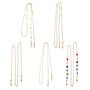 ATBUSS Lot de 5 chaînes de lunettes de soleil vintage à perles - Chaînes de lunettes antidérapantes - Accessoires pour lunettes