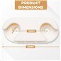 VDE Industries Lot de 2 charnières de rechange modernes en ABS brut compatibles avec Ikea Hemnes pièce #110364