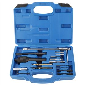 FreeTec 16pcs Kit d'outils de réparation de filetage Bougies de préchauffage M8 M10 Compatible avec Mercedes