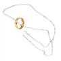 Bauqoo Collier Pendentif Bague Le Seigneur des Anneaux Gadget Unique Anneau de Puissance Couleur Or Idée Cadeau Magie Fantaisie 
