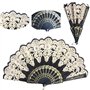 Kofun Shizuhatagayama pliante pour drag¨¦es de ventilateur ¨¤ main, les fans de style espagnol Noir Parfait de No?l F¨ºte de mar