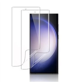 MiKoyi Protection D'écran Compatible avec Samsung Galaxy S23 Ultra 5G [2-Pack] TPU Flexible Film Protection D'écran Verre Trempé