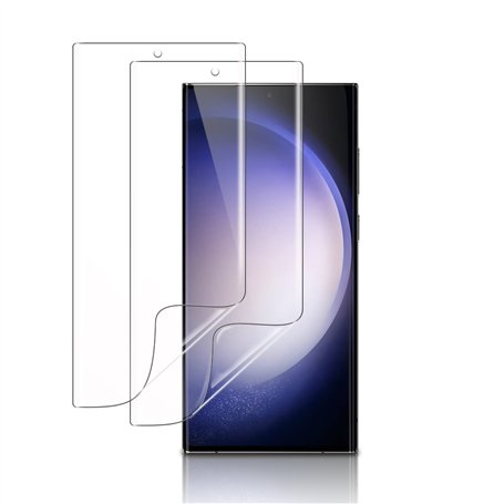 MiKoyi Protection D'écran Compatible avec Samsung Galaxy S23 Ultra 5G [2-Pack] TPU Flexible Film Protection D'écran Verre Trempé