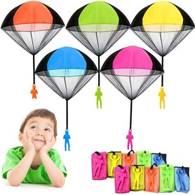 SFSSHUI Lot de 10 Jouets de Parachute Multi Couleur pour Enfants - Mini Jouet de Loisirs Jeté à La Main pour Garçons Et Filles