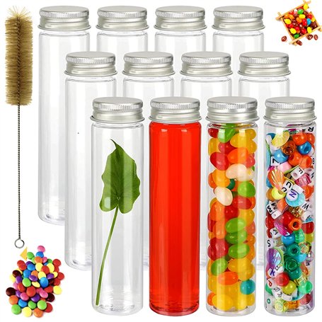 12 PCS Tubes à Essai en Plastique