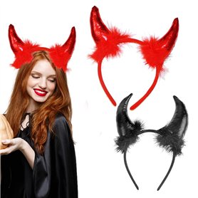 SFSSHUI Diable Oreilles Bandeau 2 Pièces Cheveux Oreilles Diable Accessoires