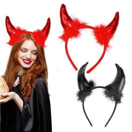 SFSSHUI Diable Oreilles Bandeau 2 Pièces Cheveux Oreilles Diable Accessoires