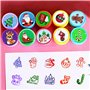 ZZRSYJ 10 Pièces Tampon Noël pour Enfants, Timbres Auto-Encreurs, Loisirs Créatifs et Décorations de Noël