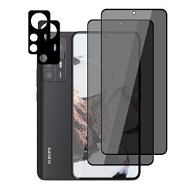 LanQii Verre Trempé Anti-Espion Compatible avec Xiaomi 12T 5G