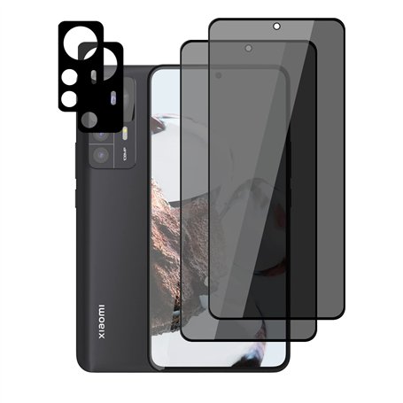 LanQii Verre Trempé Anti-Espion Compatible avec Xiaomi 12T 5G
