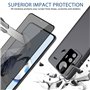 LanQii Verre Trempé Anti-Espion Compatible avec Xiaomi 12T 5G, [2+2 Pièces] Film Protection Ecran Confidentialité + Caméra Arriè