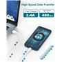 Câble iPhone 1M/Lot de 3 [Certifié MFi], Câble Chargeur iPhone Cable Lightning USB Cable iPhone Cordon iPhone Fil Chargeur iPhon