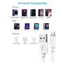 Câble iPhone 1M/Lot de 3 [Certifié MFi], Câble Chargeur iPhone Cable Lightning USB Cable iPhone Cordon iPhone Fil Chargeur iPhon