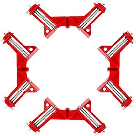 Lot de 4 pinces à angle droit de 90 degrés réglables en bois pour le travail du bois