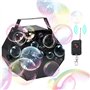 VIRFUN Machine à bulles en métal automatique professionnelle avec télécommande sans fil pour fêtes d'anniversaire