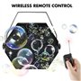 VIRFUN Machine à bulles en métal automatique professionnelle avec télécommande sans fil pour fêtes d'anniversaire, mariages et e