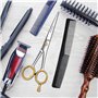 Foxian Ciseaux de coiffure professionnels pour barbiers et coiffeurs 6 pouces en acier inoxydable avec peigne pour hommes et fem
