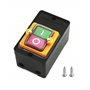 QWORK® Interrupteur à Bouton Poussoir 220V/380V 10A Interrupteur Machine Outil ON/OFF pour Machines Textiles d'Équipement Mécani