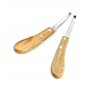 QWORK® 2 pièces couteaux à sabots, grattoir à sabots 21.5 cm droitier et gaucher, couteau à sabots avec manche ergonomique, pour