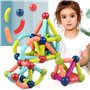 YADODO 120 Pièces Bloc Construction Magnetique Enfant Montessori 3ans 4ans 5ans 6ans 7ans Jeu de Construction Magnétique Montess