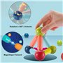 YADODO 120 Pièces Bloc Construction Magnetique Enfant Montessori 3ans 4ans 5ans 6ans 7ans Jeu de Construction Magnétique Montess