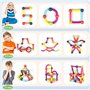 YADODO 120 Pièces Bloc Construction Magnetique Enfant Montessori 3ans 4ans 5ans 6ans 7ans Jeu de Construction Magnétique Montess