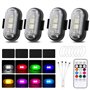 4 Pièces Lumières LED sans Fil pour Voiture