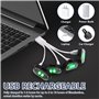 4 Pièces Lumières LED sans Fil pour Voiture, 8 Couleurs Lumiere Stroboscopique LED Voiture sans Fil avec Télécommande et Recharg