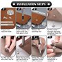 180 Pièces Rivets en Cuir, 3 Tailles Rivets Couture, Double Rivet Goujons Tubulaires en Métal, Rivets Cuir avec 3 Pièces Outil d