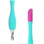 Lot de 3 coupe-cuticules avec pointe en caoutchouc souple sur le lit de l'ongle