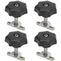 Lot de 4 vis de fixation pour rail - Boulons en T en acier inoxydable pour Multivan Bus Multivan T5/T6 7h5883084c