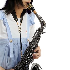Rochix Sangle tour de cou noire pour saxophone baryton alto ténor soprano super fibre